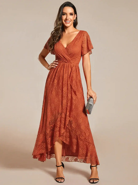 Gianna Ankle Length Dress Burnt Orange - Order In Gianna Ankle Length Dress Burnt Orange - Order In