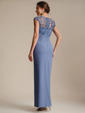 Dusky Blue Bridesmaid Dress Brisbane | Dusky Blue Mothe of the Bride Dress Queensland | Dusky Blue Mothe of the Groom Dress Redcliffe | Cynthia Dusky Blue Stock Dress