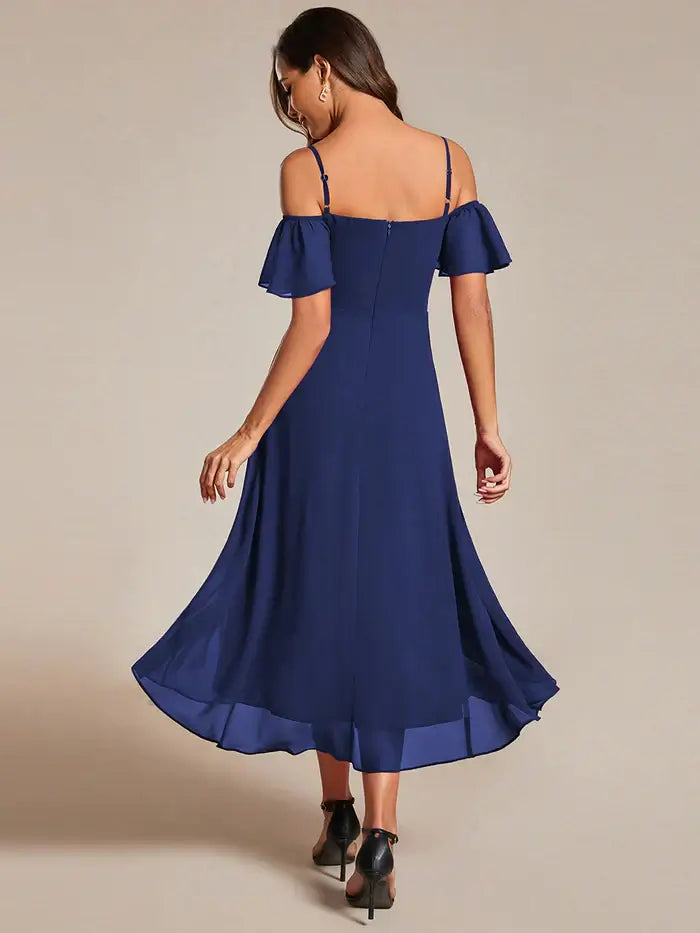 navy cocktail dress australia Navy Blue Tea Length Dress