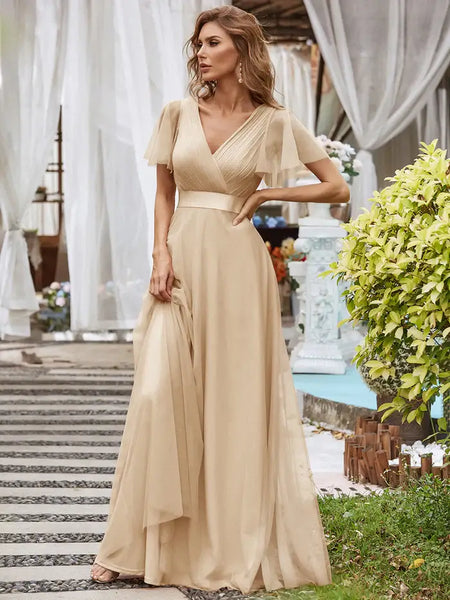 esther bridesmaid dresses Dress Champagne Material and Care