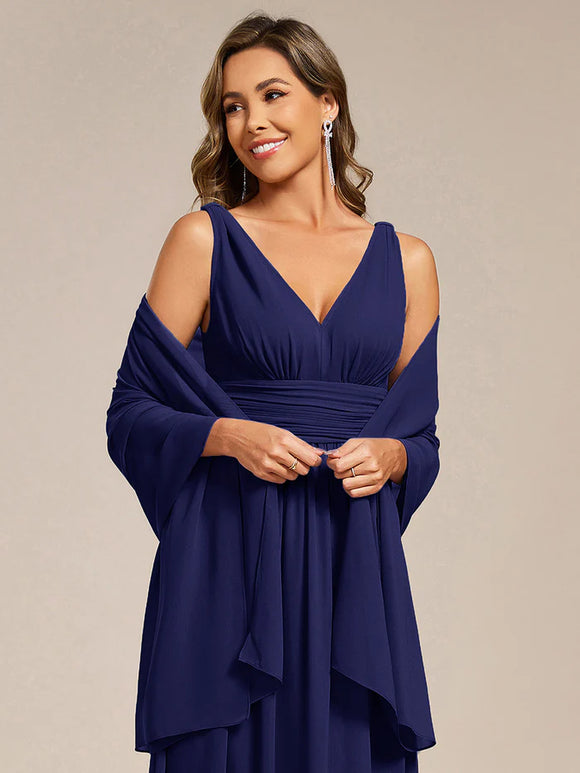 Chiffon Shawl Navy Blue Order In