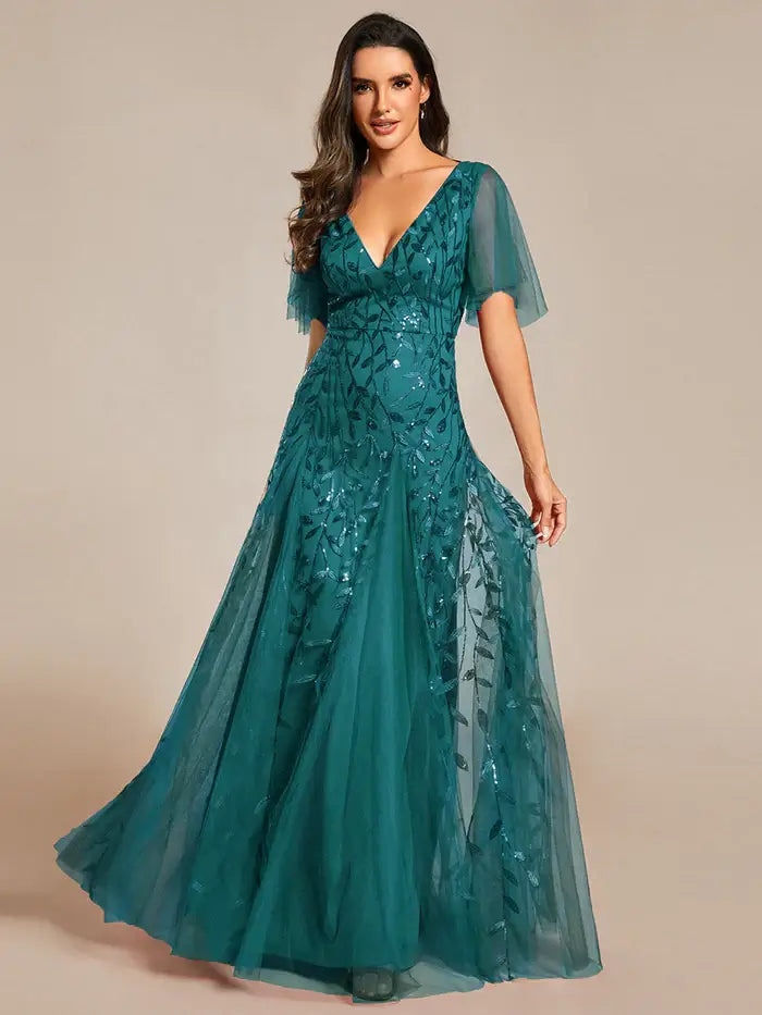 green emerald velvet dress ELITA main image 0