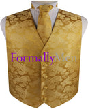 Gold Waistcoat | Gold Vest | Mens Vest | Boys Vest | Childs Vest | Wedding Vest | Formal Vest | Childs Waistcoat | Boys Waistcoat | Mens Waistcoat