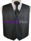 Black Vest | Mens Vest | Mens Waiscoat | Boys Vest | Boys Waistcoat | Mens Wedding | Formal Vest | FM Formal Wear | Brisbane