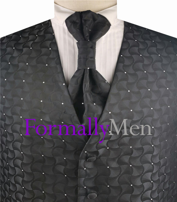 Black Vest | Mens Vest | Mens Waiscoat | Boys Vest | Boys Waistcoat | Mens Wedding | Formal Vest | FM Formal Wear | Brisbane