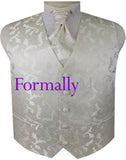 Hawker Ivory Ladies Made to Order Vest displayed on a mannequin, elegantly designed with intricate patterns.