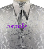 Hawker Silver Ladies Made to Order Vest featuring an elegant design with intricate patterns and matching tie.