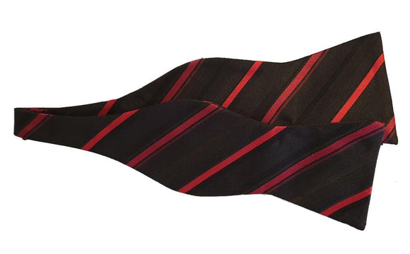 Black Self Tie Bowtie | Self Tie Bow Tie Australia | Striped Bowtie Australia