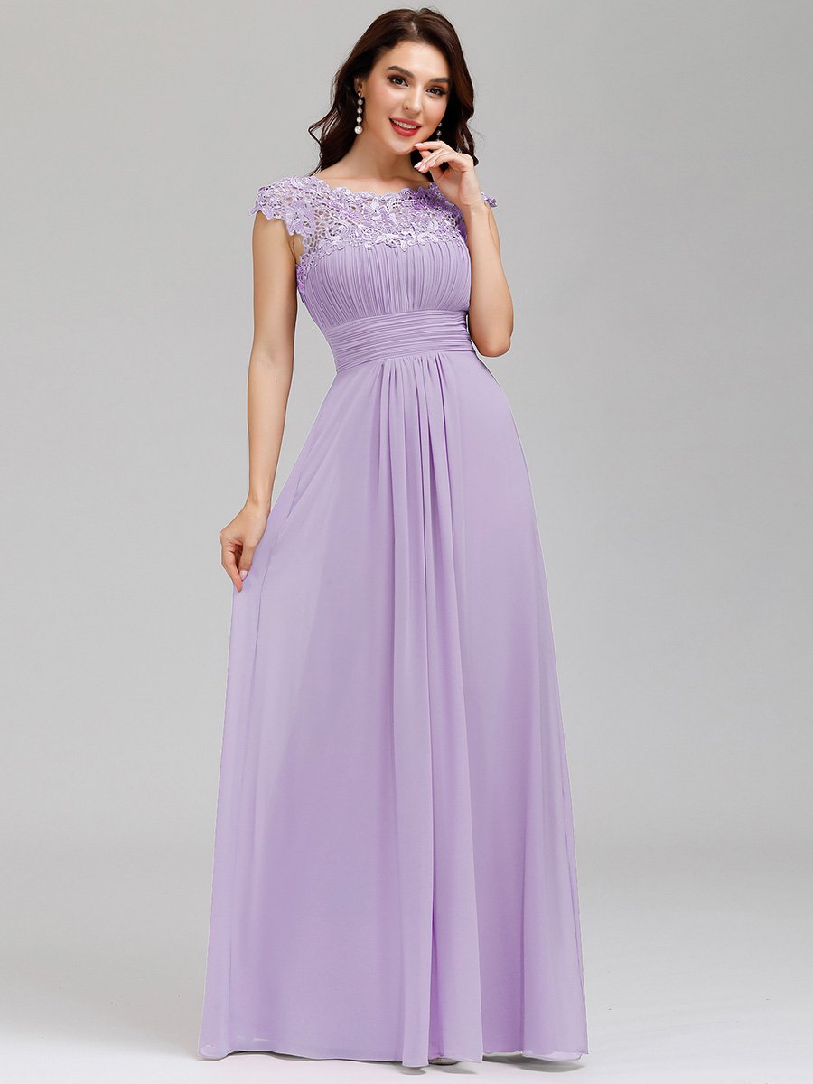 Lavender Floor Length Dress