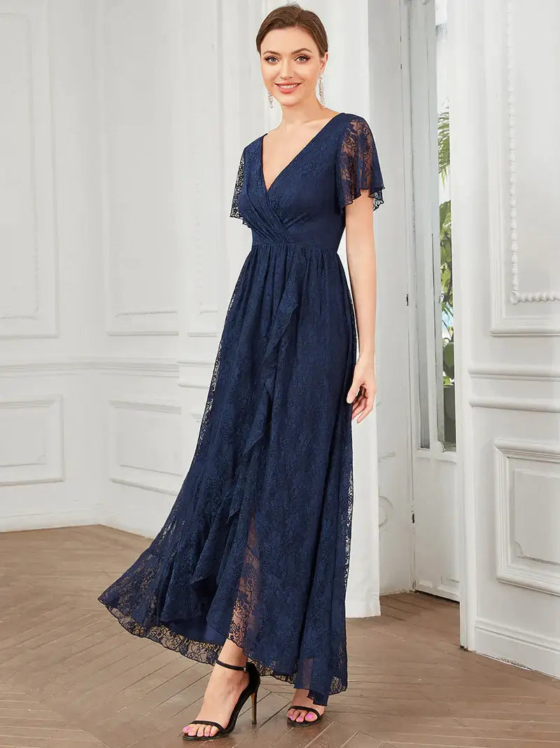 Gianna Ankle Length Dress Navy Blue - Order In Gianna Ankle Length Dress Navy Blue - Order In