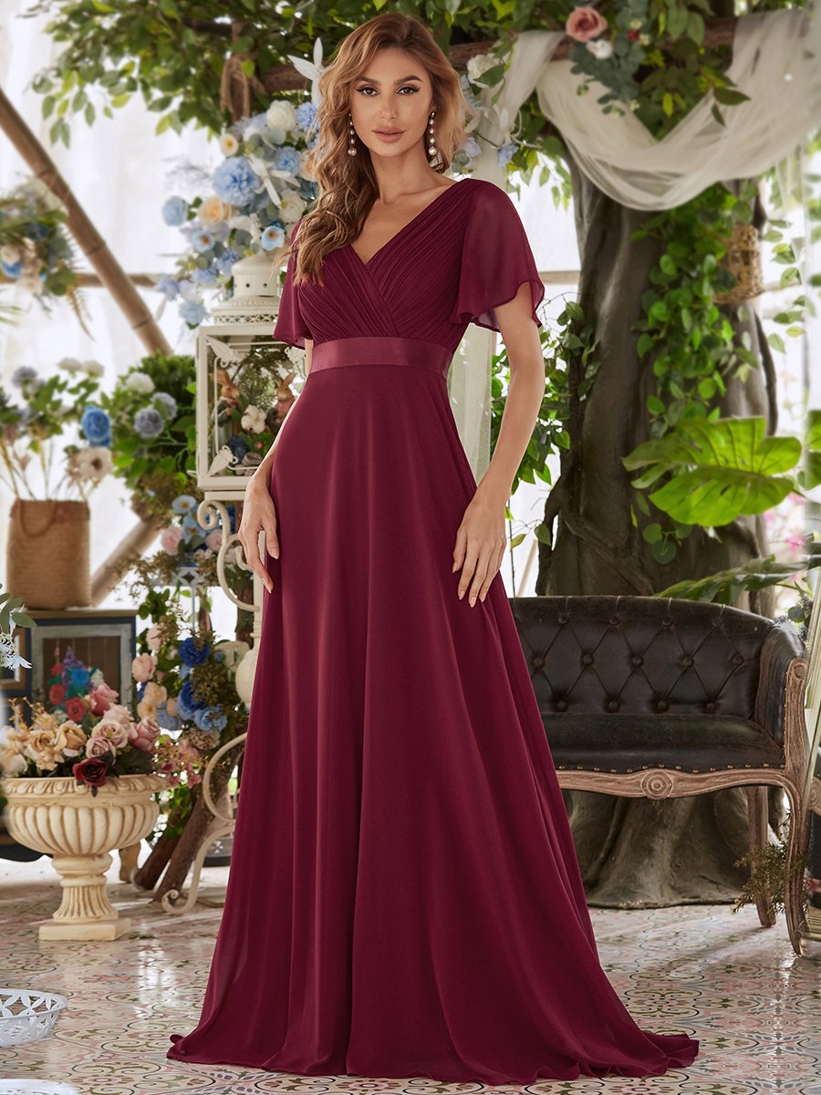Natasha Burgundy Stock Dress