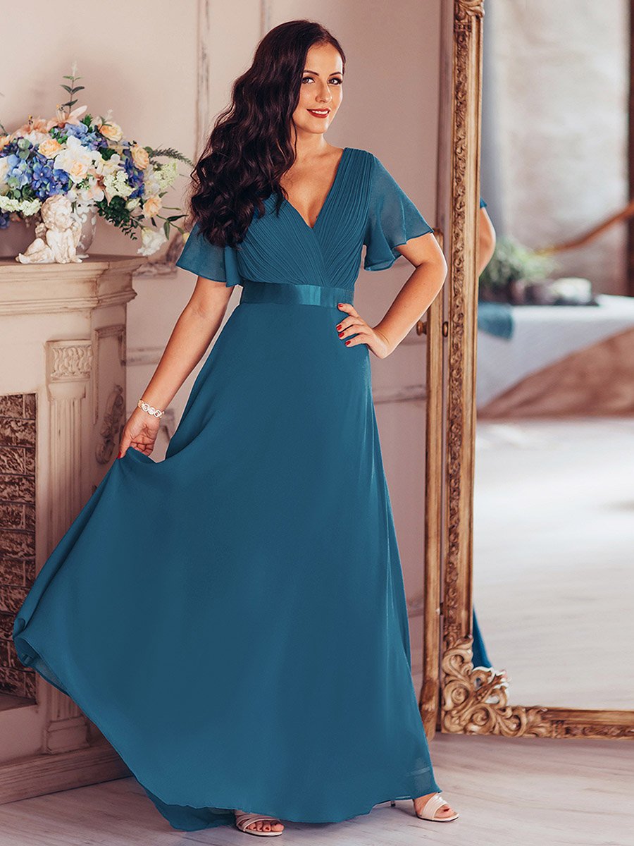 Teal Floor Length Dress