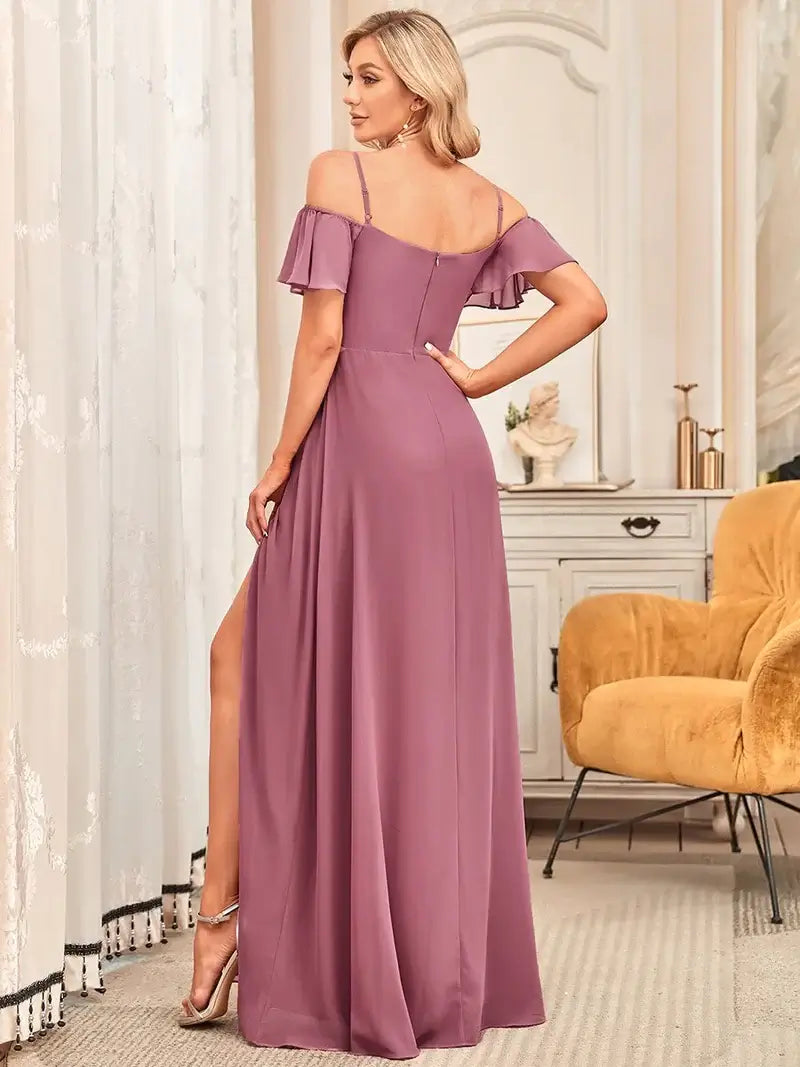 sachin and babi light blue dress Dusty Pink Bridesmaid Dress