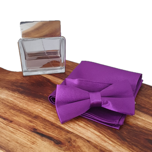Shimmer Violet Bow Tie Set - In Stock