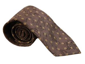 Grey Necktie | Paisley Necktie | Silk Necktie