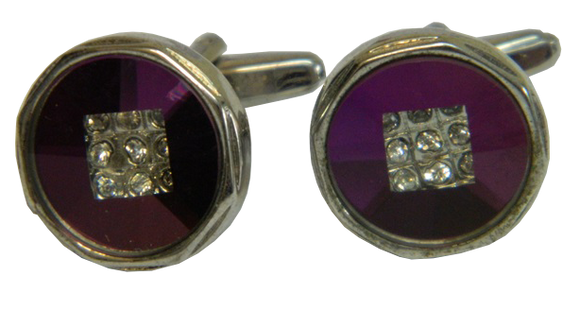 Purple Cufflinks | Fuchsia Cufflinks | Round Cufflinks | Traditional Cufflinks | Cufflinks
