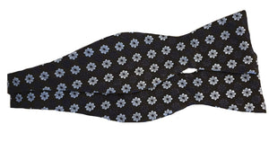 Black Floral Bowtie | Black Floral Bow Tie | Blue Flower Bowtie