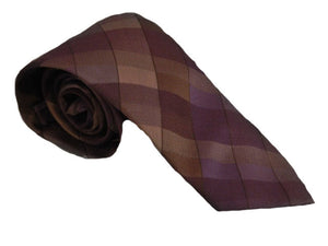 Purple Check Tie | Brown Check Necktie