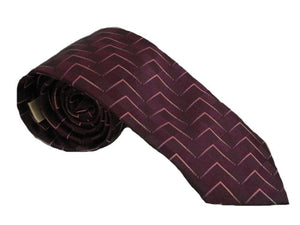 Purple Necktie | Zig Zag Tie | Purple Silk Tie