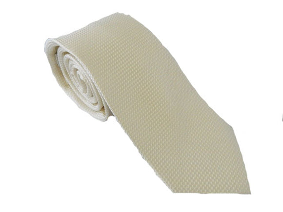 Cream Tie | Plain Cream Necktie | Ivory Necktie