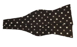 Black Flower Tie | Black Floral Bowtie | Black Bow Tie