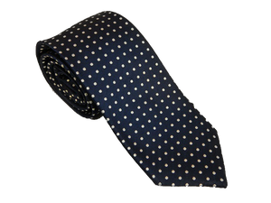 Blue Polka Dot Tie | Navy Blue Business Ties | Navy Blue Suit Ties