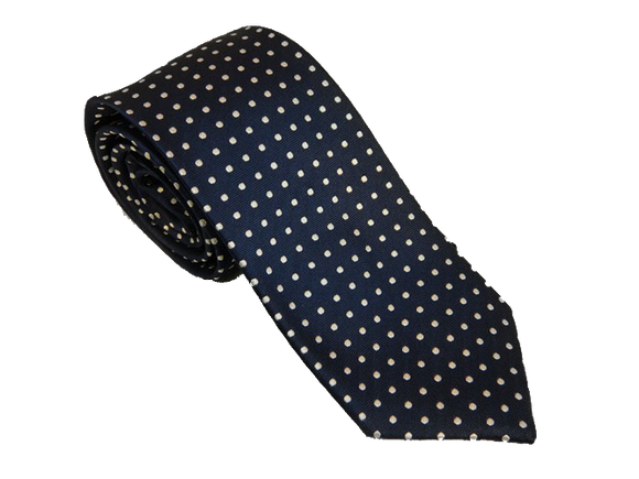 Blue Polka Dot Tie | Navy Blue Business Ties | Navy Blue Suit Ties