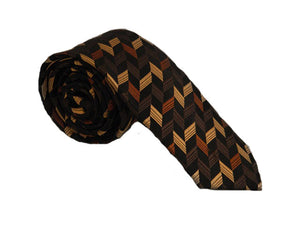 Brown Skinny Necktie | Brown Tie | Skinny Tie