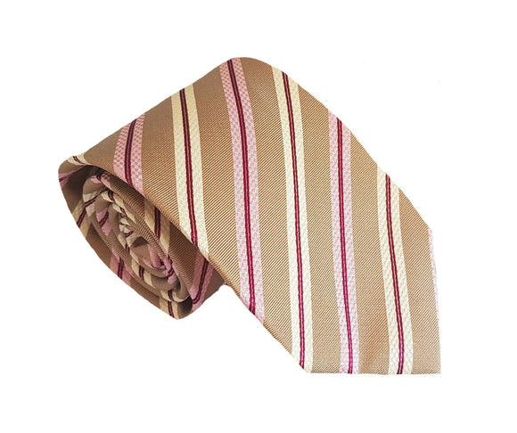 Brown Striped Tie | Mens Ties | Silk Ties | Silk Neckties