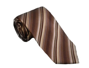 Brown Striped Tie | Mens Ties | Silk Ties | Silk Neckties