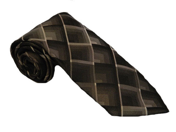 Black Necktie | Diamond Design Tie | Black Diamond