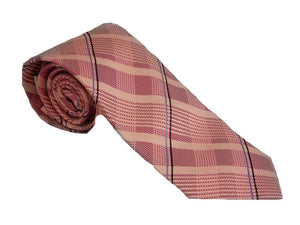 Pink Necktie | Check Necktie | Pink Check Tie